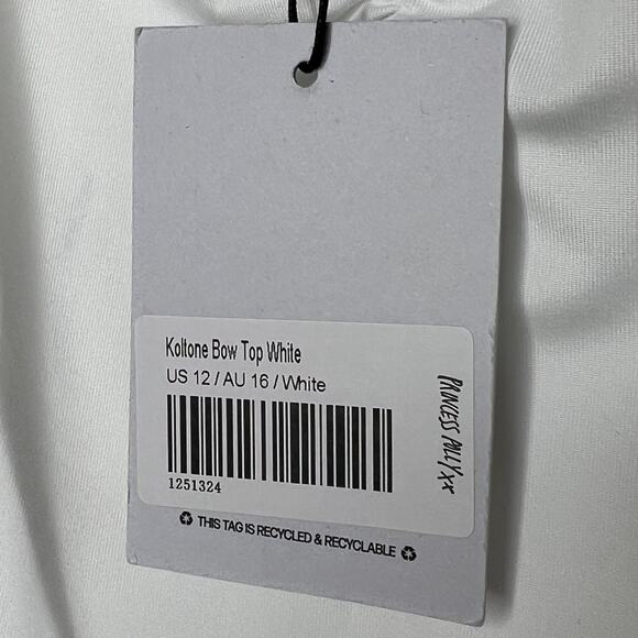 Princess Polly Koltone Bow Tank Top Size Large/12 - Picture 5 of 7